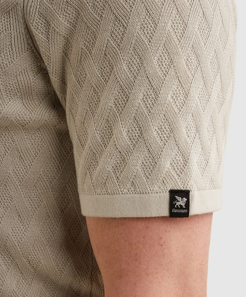 Vanguard Polo Structuur Zipper