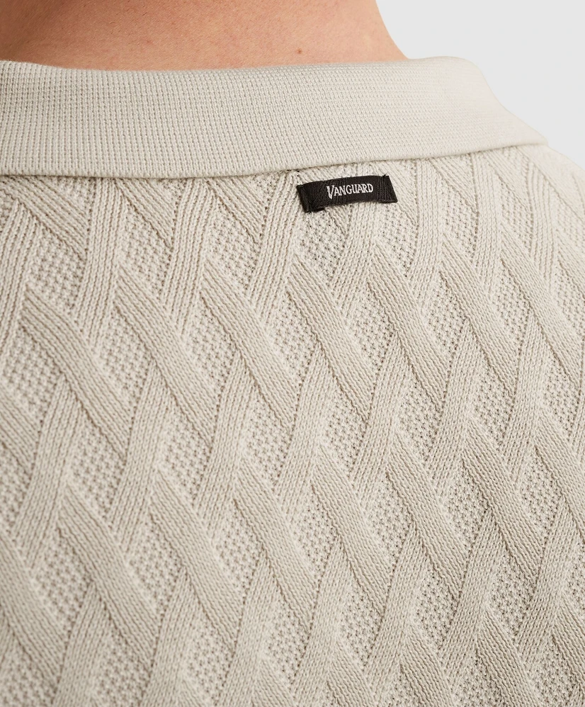 Vanguard Polo Structuur Zipper