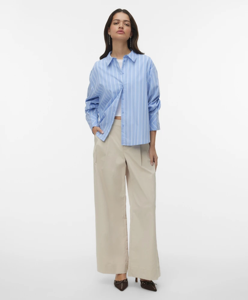 VERO MODA Pantalon VMMENG MW CRINKLED WIDE