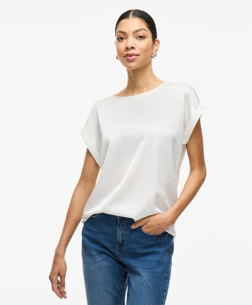 VILA T-shirt Ellette Satin