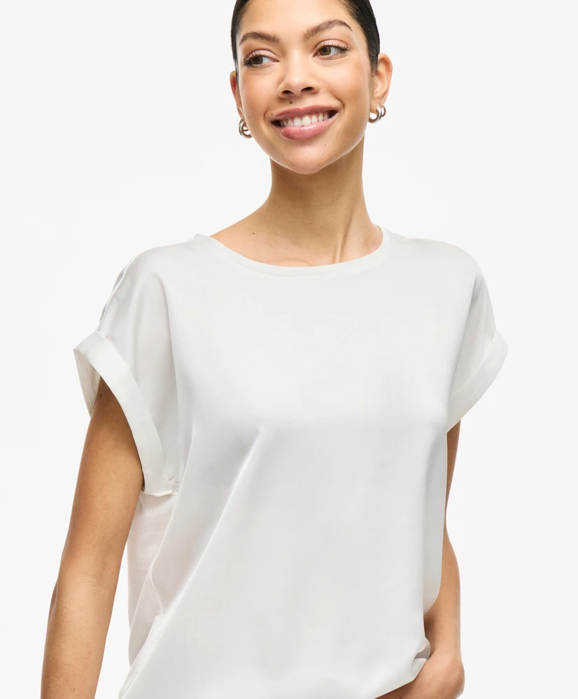 VILA T-shirt Ellette Satin