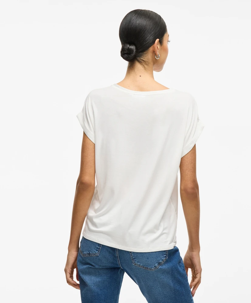 VILA T-shirt Ellette Satin