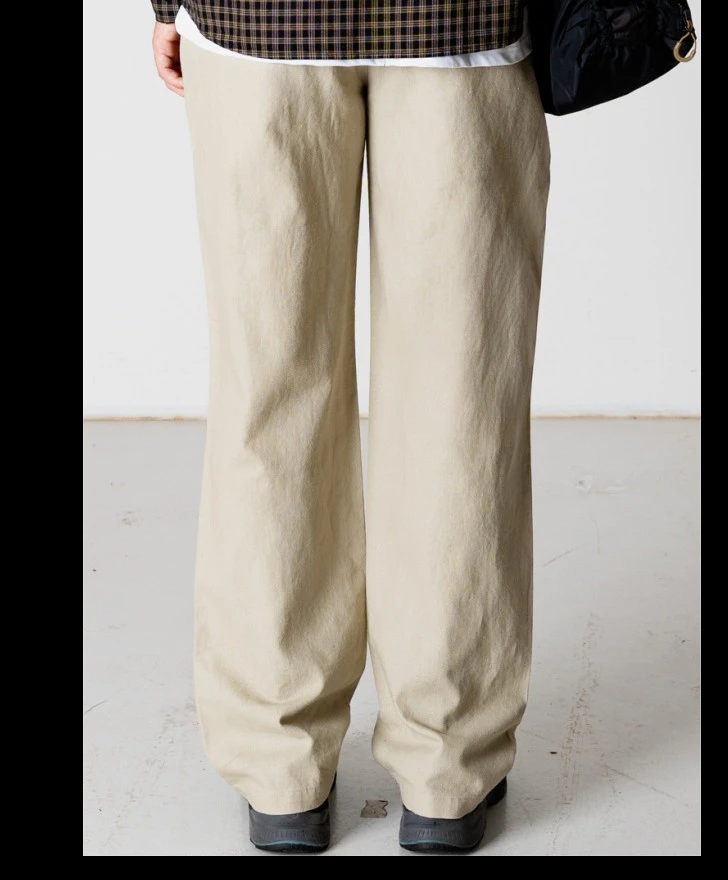 Woodbird Broek Linnen Eik