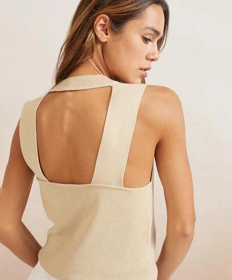 YAYA Top Knitted Open Back